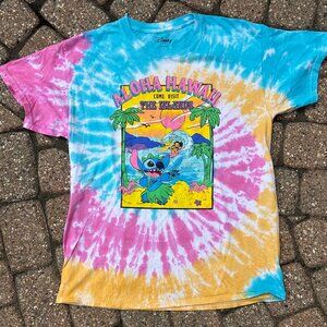 Lilo & Stitch Disney Hawaii Tie Dye T Shirt Men Sz L